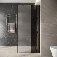 Товар: Душевая перегородка Niagara Nova (100х200) черный матовый,стекло рифленое/тонированное,1 место арт-NG-481-10FBLACK - фото 3 Душевая перегородка Niagara Nova (100х200) черный матовый,стекло рифленое/тонированное,1 место арт-NG-481-10FBLACK — фото 3, Душевые перегородки