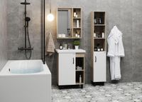 Тумба напольная Onika Тимбер 60.01 белый мат./дуб сонома (106115) арт-106115_60.01 — фото 1, Тумбы под раковину