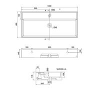 Раковина Scarabeo TEOREMA 2.0 подвесная или накладная с переливом с одним отверстием цвет белый 5106/R-100A 41 арт-5106/R-100A-41 — фото 3, Раковины подвесные