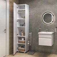 Шкаф-пенал VIGO Holly 40 напольный белый (pn.HOL.40) — фото 3, Шкафы для ванной