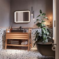 TRUVA Нижний модуль 100 см TR0100.01.ANM + раковина АНТРАЦИТ UL060-00AM00E-00 арт-TR0100.01.ANM + UL060-00AM00E-00 — фото 1, Тумбы с раковиной