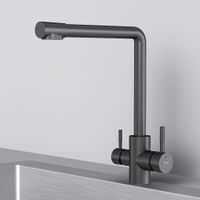 F85B05722 X-Joy S, смеситель для кухни с L-изливом с каналом для питьевой воды, черный — фото 6, Смесители для кухни