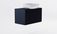 Товар: Тумба М-40 Slim 70см 1ящ RAL7024 мат./волна, раковина Атрия бел гл, столешница Solid в цвете 4631177715945 - фото 2 Тумба М-40 Slim 70см 1ящ RAL7024 мат./волна, раковина Атрия бел гл, столешница Solid в цвете 4631177715945 — фото 2, Тумбы с раковиной