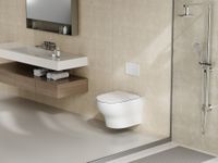 Унитаз ABBER Bequem подвесной белый, безободковый, смыв торнадо арт-AC1128 — фото 2, Подвесные унитазы