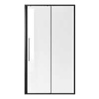 Дверь в нишу Niagara Nova NG-84-12AB (120х195) черный матовый,стекло прозрачное,дверь раздвижная,1 место — фото 1, Раздвижные душевые двери