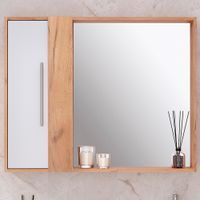 Зеркальный шкаф MELBOURNE 100 /универсальный/дуб/белый/ AQUA DE MARCO 1100WCMEL/V.2.0 — фото 2, Зеркальные шкафы в ванную