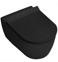 Товар: Комплект унитаз HATRIA Fusion A1Y1CC02 Y1V102 подвесной комплект с cиденьем с крышкой с плавным опусканием безободковый цвет черный матовый - фото 1 Комплект унитаз HATRIA Fusion A1Y1CC02 Y1V102 подвесной комплект с cиденьем с крышкой с плавным опусканием безободковый цвет черный матовый — фото 1, Подвесные унитазы