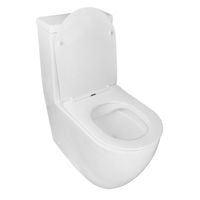 Унитаз-моноблок AZARIO MORANO 680x370х830 напольный, безободковый, в комплекте со смывным механизмом Geberit и сиденьем дюропласт микролифт арт-AZ-1001-G — фото 1, Напольные унитазы