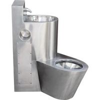 Туалет из нержавеющей стали с умывальником COMBI антивандальный левый настенный, шт 13124.L — фото 1, Аксессуары и оборудование для общественных мест