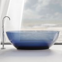 Прозрачная ванна ABBER Kristall AT9701Saphir синяя — фото 1, Ванны из полиэфирной смолы