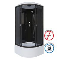 Душевая кабина Niagara Classic NG-6508-14 (90х90х215) высокий поддон(40см),черный,стекло тонированное,4 места арт-65081434 — фото 2, Душевые кабины