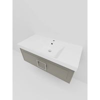 Тумба под раковину подвесная La Fenice Cubo , бежевая арт-FNC-01-CUB-C-100 — фото 4, Тумбы под раковину