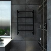 Полотенцесушитель электрический Grota Tela 530х800 черный Tela 530х800 RAL9005 EL — фото 3, Электрические полотенцесушители