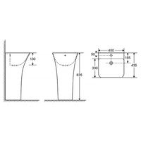 Товар: Раковина напольная AZARIO FRETTA SQUARE 450х435х835 отдельностоящая, прямоугольная арт-AZ-315 - фото 2 Раковина напольная AZARIO FRETTA SQUARE 450х435х835 отдельностоящая, прямоугольная арт-AZ-315 — фото 2, Раковины напольные