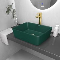 Раковина Grossman (480х370х135) зеленая матовая,1 место арт-GR-3016OLM — фото 2, Раковины накладные