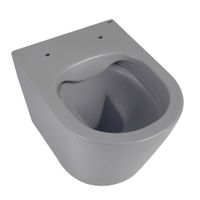 Унитаз ABBER Bequem подвесной серый матовый, безободковый арт-AC1102MG — фото 8, Подвесные унитазы