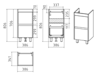 Тумба под раковину арт-Э-Али01040-0112Я — фото 5, Тумбы под раковину