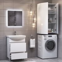 Шкаф VIGO Wing 64 подвесной белый (sh.WIN.64.2D белый) — фото 5, Шкафы для ванной