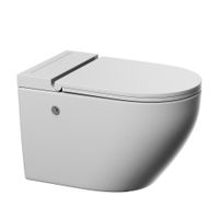 Унитаз ABBER Bequem AC1126P подвесной белый с импульсным смывом — фото 1, Подвесные унитазы