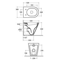 Унитаз GLOBO FORTY3 напольный приставной цвет белый арт-FO002BI — фото 3, Приставные унитазы