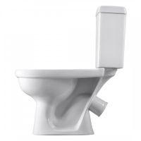 Унитаз-компакт "Визит" косой выпуск, с 1-режимной кнопочной арматурой и сиденьем п/п "Уклад". SANTE арт-1P4053S0000BF — фото 3, Напольные унитазы