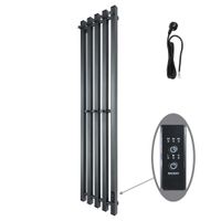 Полотенцесушитель электрический INARO ПРОФИЛЬНЫЙ 1200х240, скр.монтаж, СНШ, графитовый серый, (Ferrum, 8 крючков), Маргроид арт-Inaro-12024-1081-7024 — фото 1, Электрические полотенцесушители