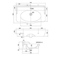 Раковина Scarabeo Castellana подвесная или накладная с переливом с одним отверстием цвет белый арт-5302 — фото 3, Раковины накладные