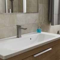 Смеситель для раковины D&K Bayern.Liszt , серый графит арт-DA1512106 — фото 1, Смесители для раковины