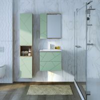 Товар: Тумба под раковину подвесная Бриклаер КРИСТАЛЛ фисташковый, 60 см 4627125417153 - фото 3 Тумба под раковину подвесная Бриклаер КРИСТАЛЛ фисташковый, 60 см 4627125417153 — фото 3, Тумбы с раковиной