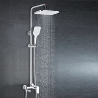 Душевая колонна Azario ARIZONA со смесителем для ванны, с поворотным изливом, прямоугольная, хром арт-AZ-20S — фото 5, Смеситель для ванны