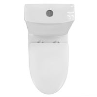 Унитаз-моноблок Azario ANSA 385х695x775 безободковый, в комплекте с сиденьем дюропласт микролифт, белый арт-AZ-2301 — фото 5, Напольные унитазы