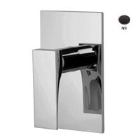 Смеситель для душа, Fima Carlo Frattini, Zeta, тип открывания воды-однорычажный, монтаж-настенный встраиваемый, отверстия для монтажа-1, внутренняя часть-необходимо заказать, цвет-черный матовый арт-F3969X1NS — фото 1, Смеситель для душа