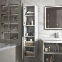 Товар: Шкаф-пенал VIGO Yuma 35 подвесной 345 дуб давос - фото 3 Шкаф-пенал VIGO Yuma 35 подвесной 345 дуб давос — фото 3, Пеналы для ванной комнаты