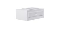 Тумба Классик 90см 1ящ белый мат., раковина Ретро бел глянц, столешница Solid белый мат. арт-4631177715594 — фото 4, Тумбы с раковиной