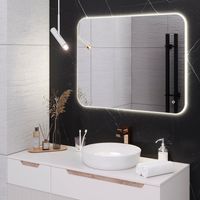 Зеркало с LED-подсветкой MILAN (70*90) /AQUA DE MARCO MIL70/90 — фото 7, Зеркала в ванную комнату