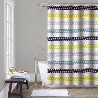 шторка д/в тканевая 180х200см "Яркие полоски" MZ-173 — фото 1, Шторки на ванну