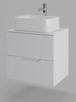 Orange Line тумба с раковиной подвесная 60 см, белый арт-Li-60TuwMDF+B02-460W — фото 5, Тумбы с раковиной