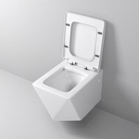 Унитаз подвесной Grossman Cristal GR-4481 (520х360х350) безободковый,белый с толстой крышкой,микролифт,1 место — фото 3, Подвесные унитазы