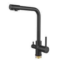 Смеситель для кухни с подключением фильтра Maretti Project Black PB31RZF12, черный — фото 1, Смесители для кухни