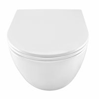 Унитаз подвесной Azario PRO (круглый) СКРЫТОЕ ТОРНАДО безободковый унитаз в комплекте с сидением микролифт скрытая система смыва 490*370*360 мм арт-PRO-0001 UQ3 — фото 3, Подвесные унитазы