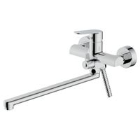 Товар: Смеситель для ванны Azario Alanti керамический картридж, длинный излив, с ручным душем, шланг 150 см, хром арт-AZ-K1732 - фото 1 Смеситель для ванны Azario Alanti керамический картридж, длинный излив, с ручным душем, шланг 150 см, хром арт-AZ-K1732 — фото 1, Смеситель для ванны