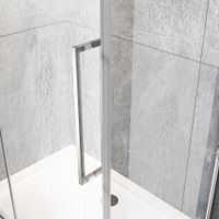 Душевой угол Veconi Rovigo RV-034R, 1100х700х1950, хром, стекло дождь RV034R-11070-06-C7 — фото 4, Душевые уголки