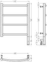 Полотенцесушитель электрический Сунержа Галант 3.0 500х400 МЭМ правый Без покрытия арт-00-5801-5040 — фото 3, Электрические полотенцесушители