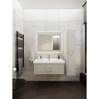 Тумба под раковину подвесная La Fenice Cubo , бежевая арт-FNC-01-CUB-C-100 — фото 6, Тумбы под раковину