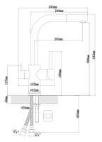 Смеситель для кухни Florentina Кристалл FL, цвет серый шелк, арт-333.32H.2123.307 — фото 2, Смесители для кухни