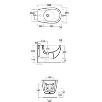 Биде SIMAS VIGNONI подвесное с одним отверстием цвет tela matt VI19/F85.TM — фото 2, Биде подвесные