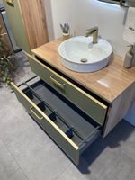 Тумба под раковину ORKA Salerno 80 подвесная, цвет Sardinia, ручки золото арт-3008779 — фото 12, Тумбы под раковину