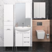 Тумба напольная с умывальником ELEGANSE 65 /хром/ AQUA DE MARCO 5065CELE — фото 4, Тумбы с раковиной