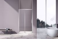 Душевая дверь Slim 8mm , хром, стекло прозрачное арт-VDP-4SL120CL — фото 2, Распашные душевые двери