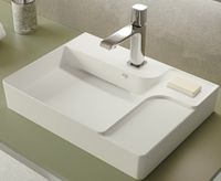 CREAVIT Раковина мебельная накладная БЕЛАЯ МАТОВАЯ RB064-00MB42E-0000 — фото 1, Раковины накладные